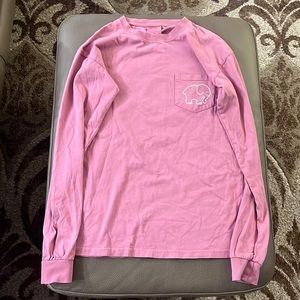 Ivory Ella pink long sleeve pocket tee
